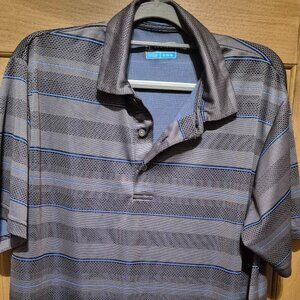 PGA Tour Striped Golf Short Sleeve Polo Shirt size XL